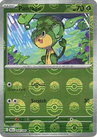 SV: Black Bolt Pansage (Poke Ball Pattern) #004