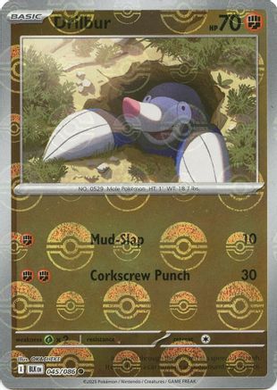 SV: Black Bolt Drilbur (Poke Ball Pattern) #045