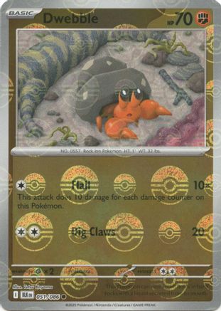 SV: Black Bolt Dwebble (Poke Ball Pattern) #051