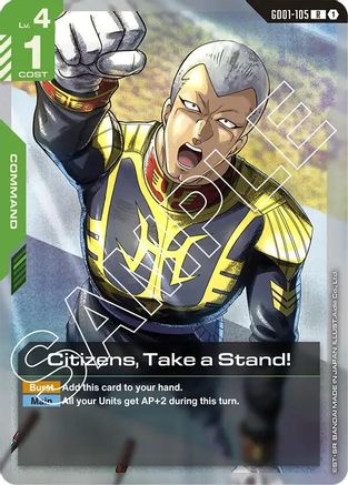 Citizens, Take a Stand!