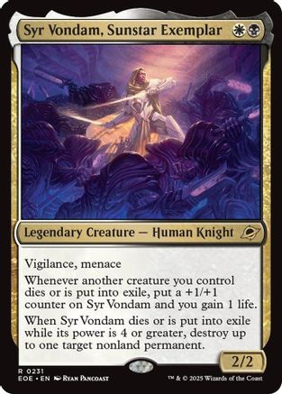 Edge of Eternities Syr Vondam, Sunstar Exemplar #231