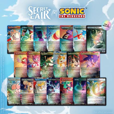 Secret Lair Bundle Secret Lair x Sonic the Hedgehog Superdrop Super Sonic Bundle Rainbow Foil
