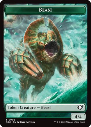 Commander: Edge of Eternities Beast (0006) // Elemental (0008) Double-Sided Token #6
