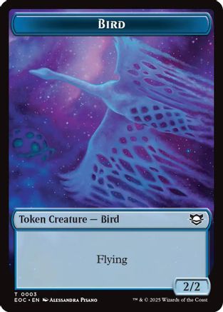 Commander: Edge of Eternities Bird // Golem (0012) Double-Sided Token #3