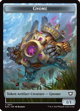 Commander: Edge of Eternities Gnome // Golem (0014) Double-Sided Token #11