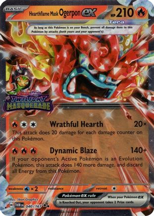 Miscellaneous Cards & Products Hearthflame Mask Ogerpon ex (Twilight Masquerade Stamp) #040