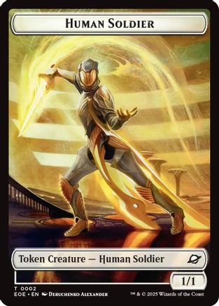 Edge of Eternities Human Soldier // Lander (0004) Doubled-Sided Token #2