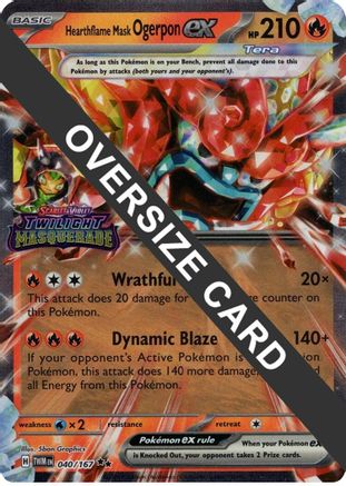 Jumbo Cards Hearthflame Mask Ogerpon ex (Twilight Masquerade Stamp) #040