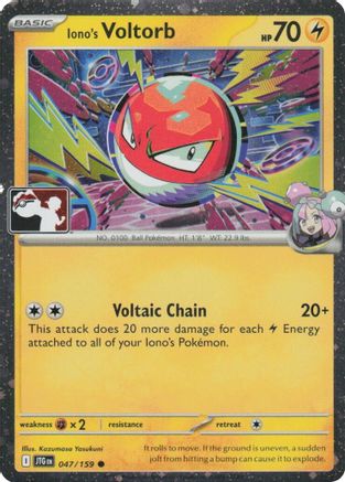 Prize Pack Series Cards Iono's Voltorb #047