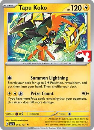 Prize Pack Series Cards Tapu Koko #065