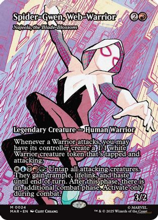Marvel Universe Eternal-Legal Spider-Gwen, Web-Warrior - Najeela, the Blade-Blossom (Borderless) #24