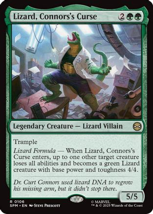 Marvel's Spider-Man Lizard, Connors's Curse #106