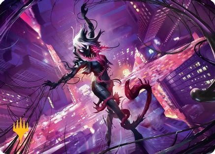 Gwenom, Remorseless Art Card (Gold-Stamped Planeswalker Symbol)