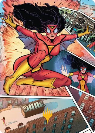 Spider-Woman, Stunning Savior Art Card (Gold-Stamped Planeswalker Symbol)