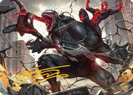 Terrific Team-Up Art Card (Gold-Stamped Signature)