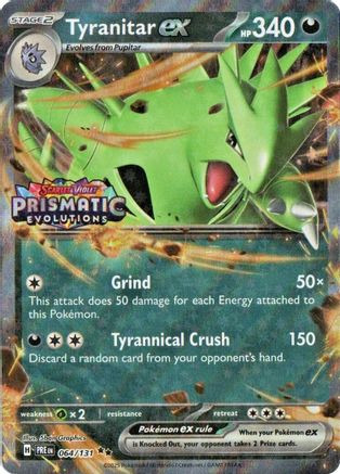 Miscellaneous Cards & Products Tyranitar ex (Prismatic Evolutions Stamp) #064