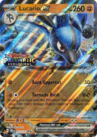 Miscellaneous Cards & Products Lucario ex (Prismatic Evolutions Stamp) #051