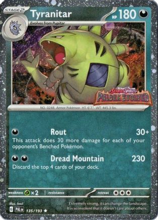 Miscellaneous Cards & Products Tyranitar (Paldea Evolved Stamp) #135