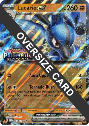 Jumbo Cards Lucario ex (Prismatic Evolutions Stamp) #051
