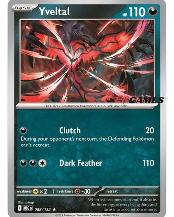Miscellaneous Cards & Products Yveltal (EB Games) #088