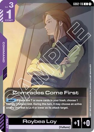 Comrades Come First