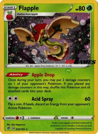 Miscellaneous Cards & Products Flapple - 022/192 (EB Games Exclusive APAC) #022