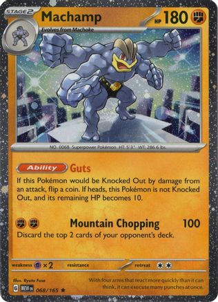 Miscellaneous Cards & Products Machamp 068/165 (Cosmos Holo) #068