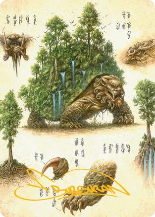 The Lion-Turtle Art Card (Gold-Stamped Signature)