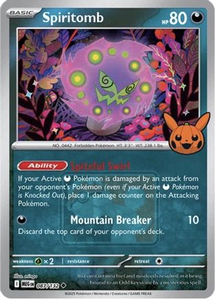 League & Championship Cards Spiritomb (Trick or Trade Stamped) #087