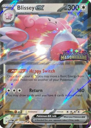 Miscellaneous Cards & Products Blissey ex (Twilight Masquerade Stamped) #134