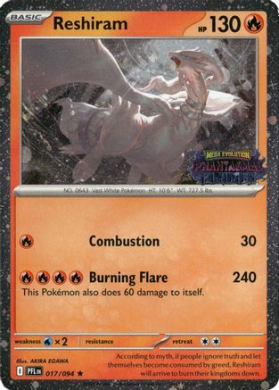 Miscellaneous Cards & Products Reshiram (Phantasmal Flames Stamped) #017