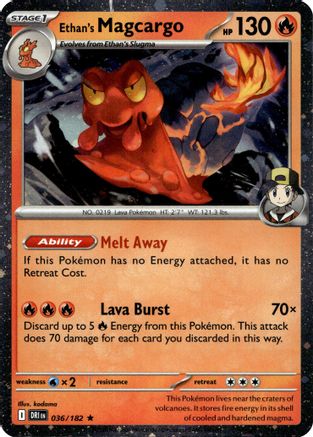 Miscellaneous Cards & Products Ethan's Magcargo - 036/182 (Cosmo Holo) #036