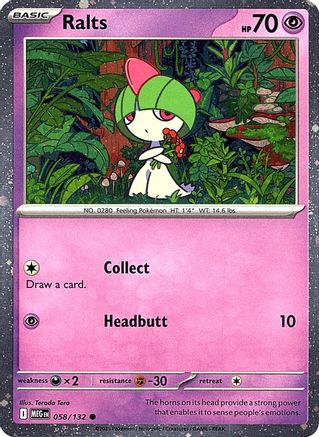 Miscellaneous Cards & Products Ralts (Cosmos Holo) #058