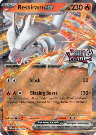Miscellaneous Cards & Products Reshiram ex (White Flare Stamped) #020