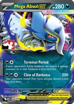 Prize Pack Series Cards Mega Absol ex #086