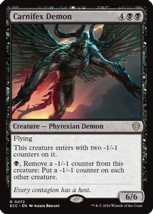 Commander: Lorwyn Eclipsed Carnifex Demon #72
