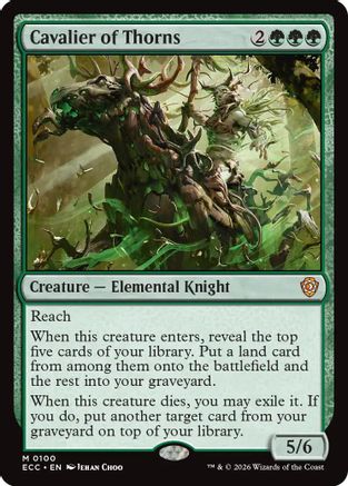 Commander: Lorwyn Eclipsed Cavalier of Thorns #100