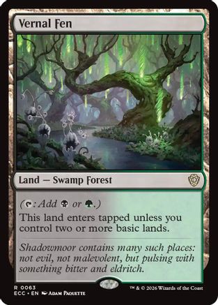 Commander: Lorwyn Eclipsed Vernal Fen #63