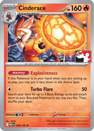 Prize Pack Series Cards Cinderace #028