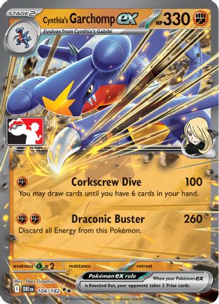 Prize Pack Series Cards Cynthia's Garchomp ex #104