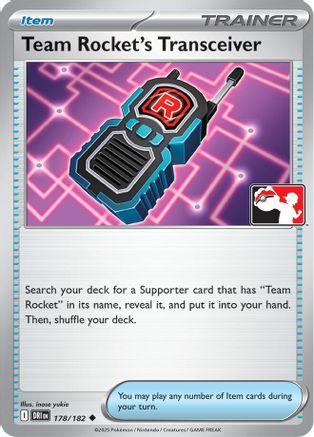 Prize Pack Series Cards Team Rocket's Transceiver #178