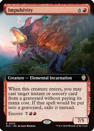 Commander: Lorwyn Eclipsed Impulsivity (Extended Art) #33
