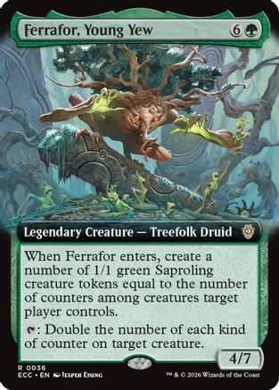 Commander: Lorwyn Eclipsed Ferrafor, Young Yew (Extended Art) #36
