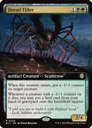 Commander: Lorwyn Eclipsed Dread Tiller (Extended Art) #40