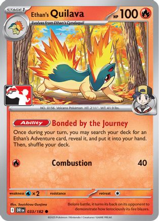 Prize Pack Series Cards Ethan's Quilava #033