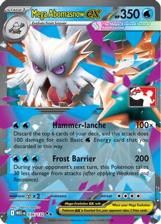 Prize Pack Series Cards Mega Abomasnow ex #036
