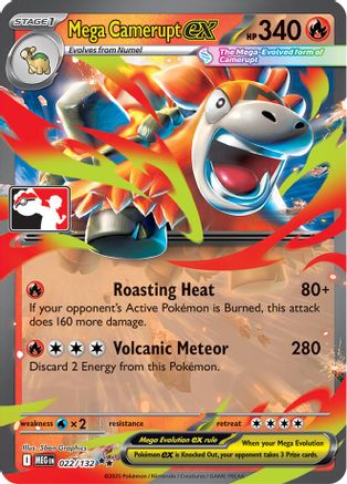Prize Pack Series Cards Mega Camerupt ex #022