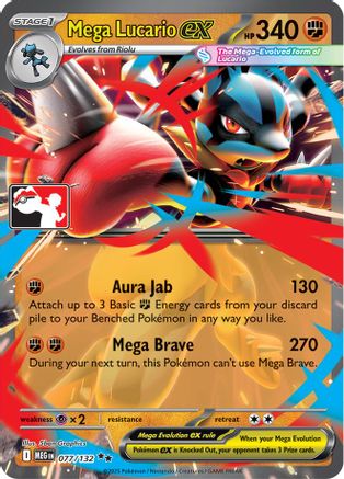 Prize Pack Series Cards Mega Lucario ex #077