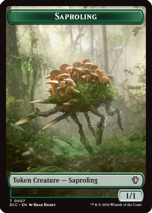 Commander: Lorwyn Eclipsed Saproling // The Monarch Double-Sided Token #7