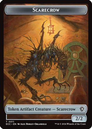 Commander: Lorwyn Eclipsed Scarecrow // Treasure Double-Sided Token #11